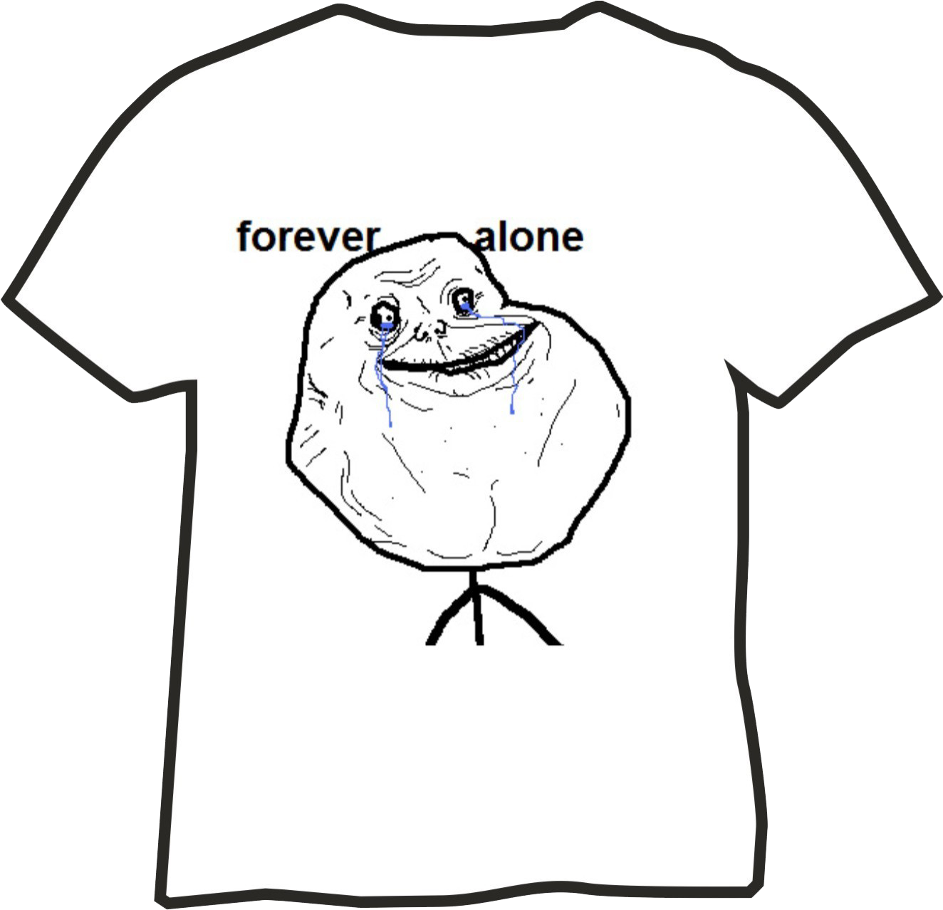 Forever Alone Meme , Png Download - Alone With No Friends Forever Clipart (1324x1278), Png Download