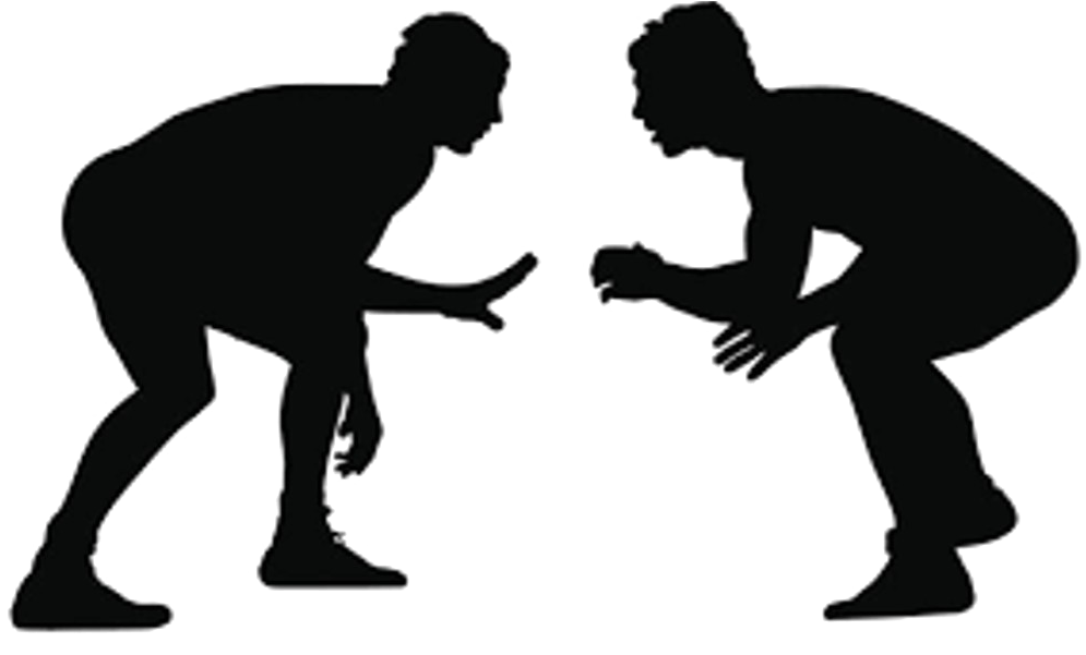 Wrestling Silhouette Transparent Image - Wrestling Silhouette Clipart (1019x600), Png Download