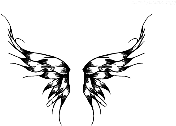 Wing Tattoo Designs - Girly Tattoos Png Clipart (800x587), Png Download