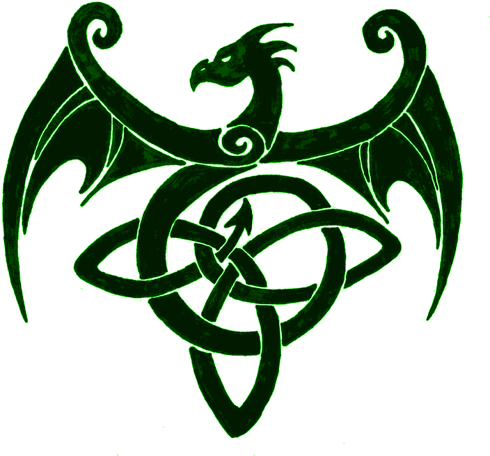 Celtic Dragon Tattoo , Png Download - Ancient Celtic Symbol Of Dragon Clipart (704x655), Png Download