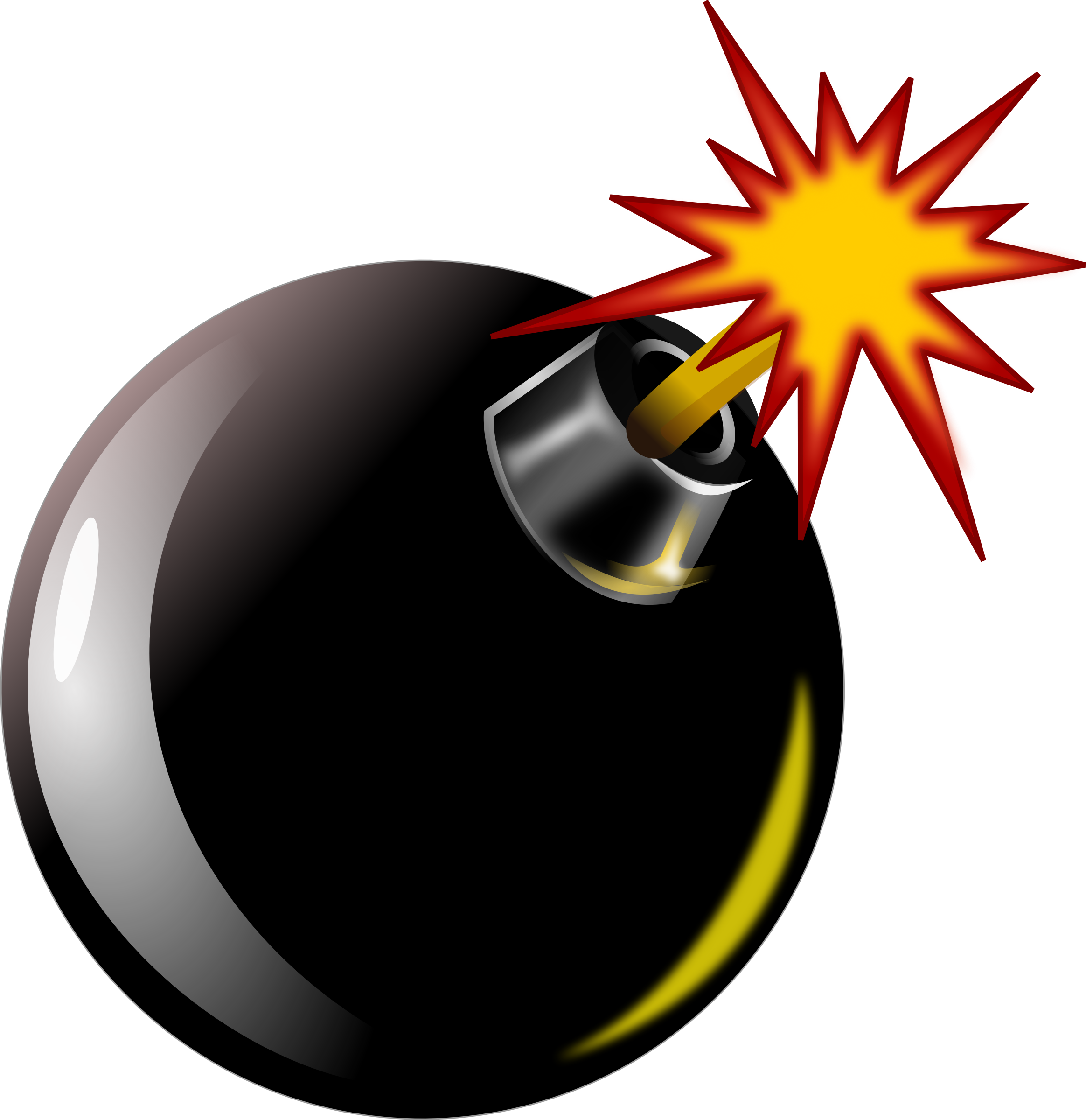 Bomb Clipart Lit - Bomb Clipart Png Transparent Png (2328x2400), Png Download