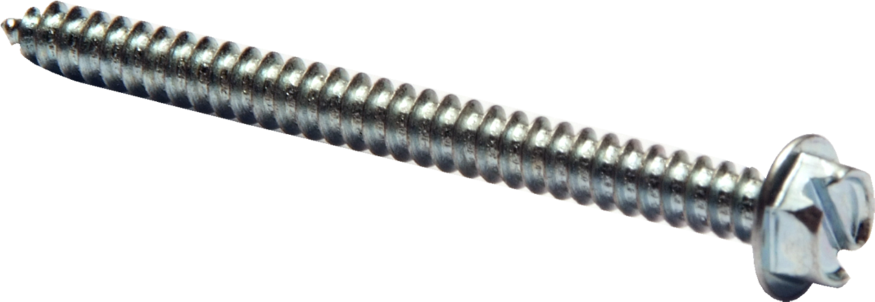 1" Hex Head Screw Clipart (1272x439), Png Download