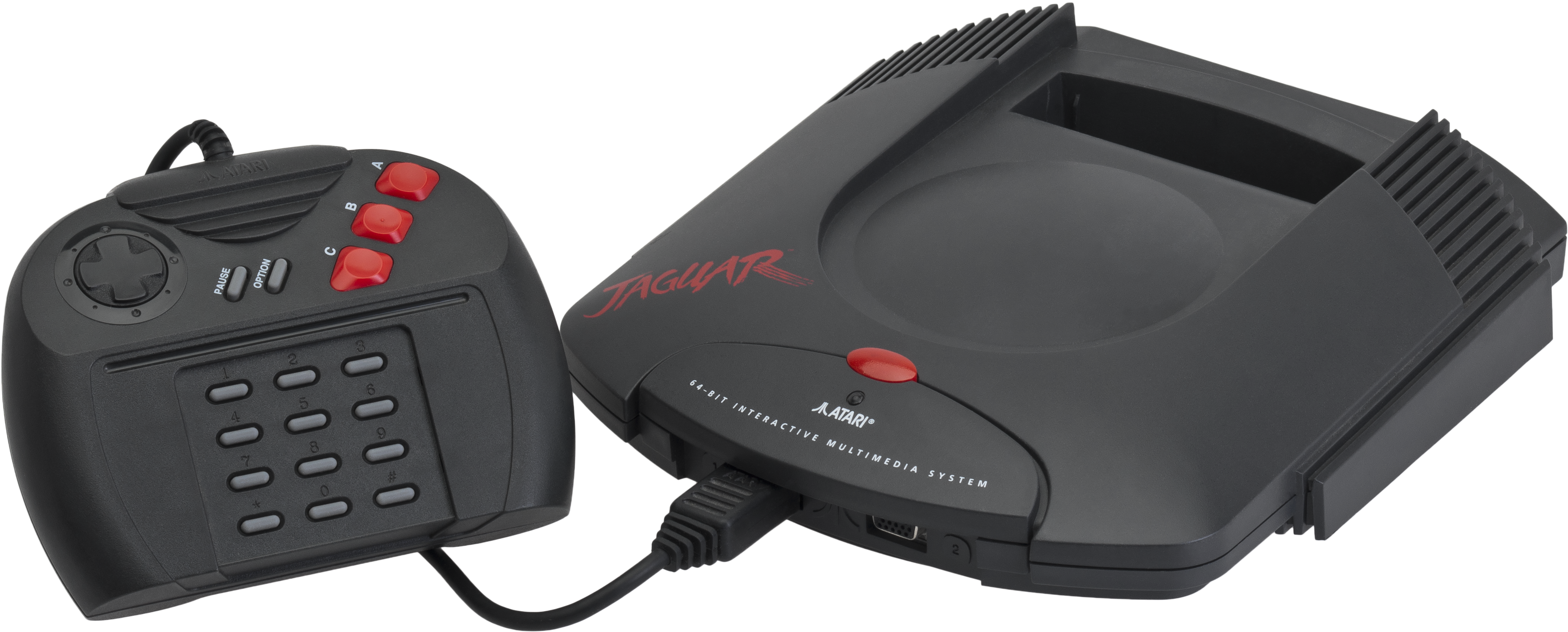 Atari Jaguar Console Set - Atari Jaguar Png Clipart (3860x1660), Png Download