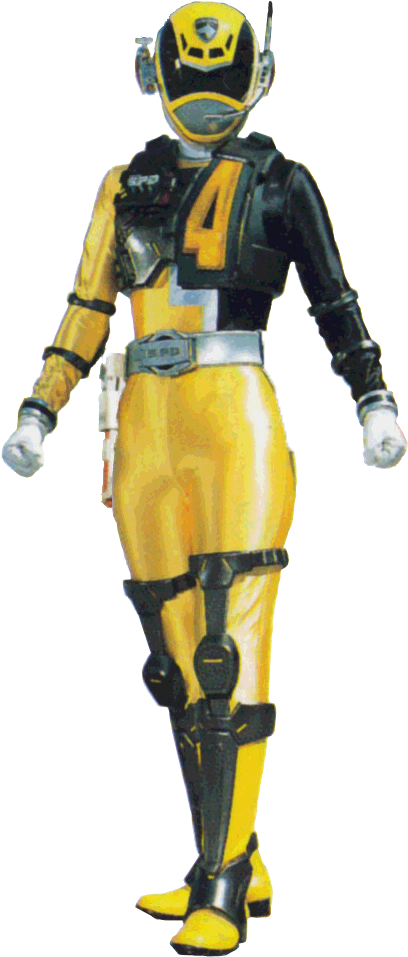 Deka Yellow Swat Neo - Power Ranger Spd Yellow Clipart (408x957), Png Download