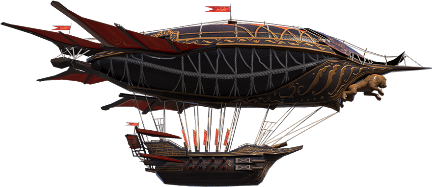 Airship - 1/5 - Guns Of Glory Airship Png Clipart (892x554), Png Download