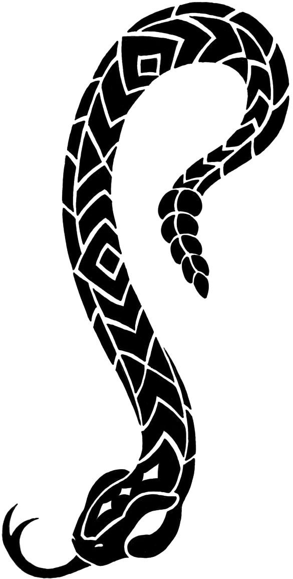 Snake Tattoo Png Image Transparent - Tribal Snake Clipart (692x1314), Png Download