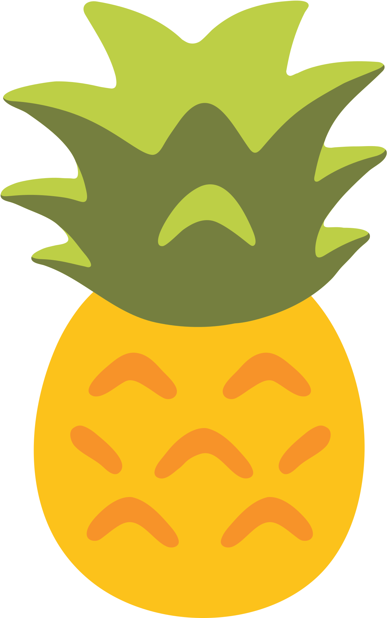 Pineapple Clipart Svg - Transparent Background Pineapple Cartoon - Png Download (2000x2000), Png Download