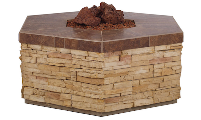 Hexagon Fire Pit W/propane Access Door - Fire Pit Clipart (800x600), Png Download