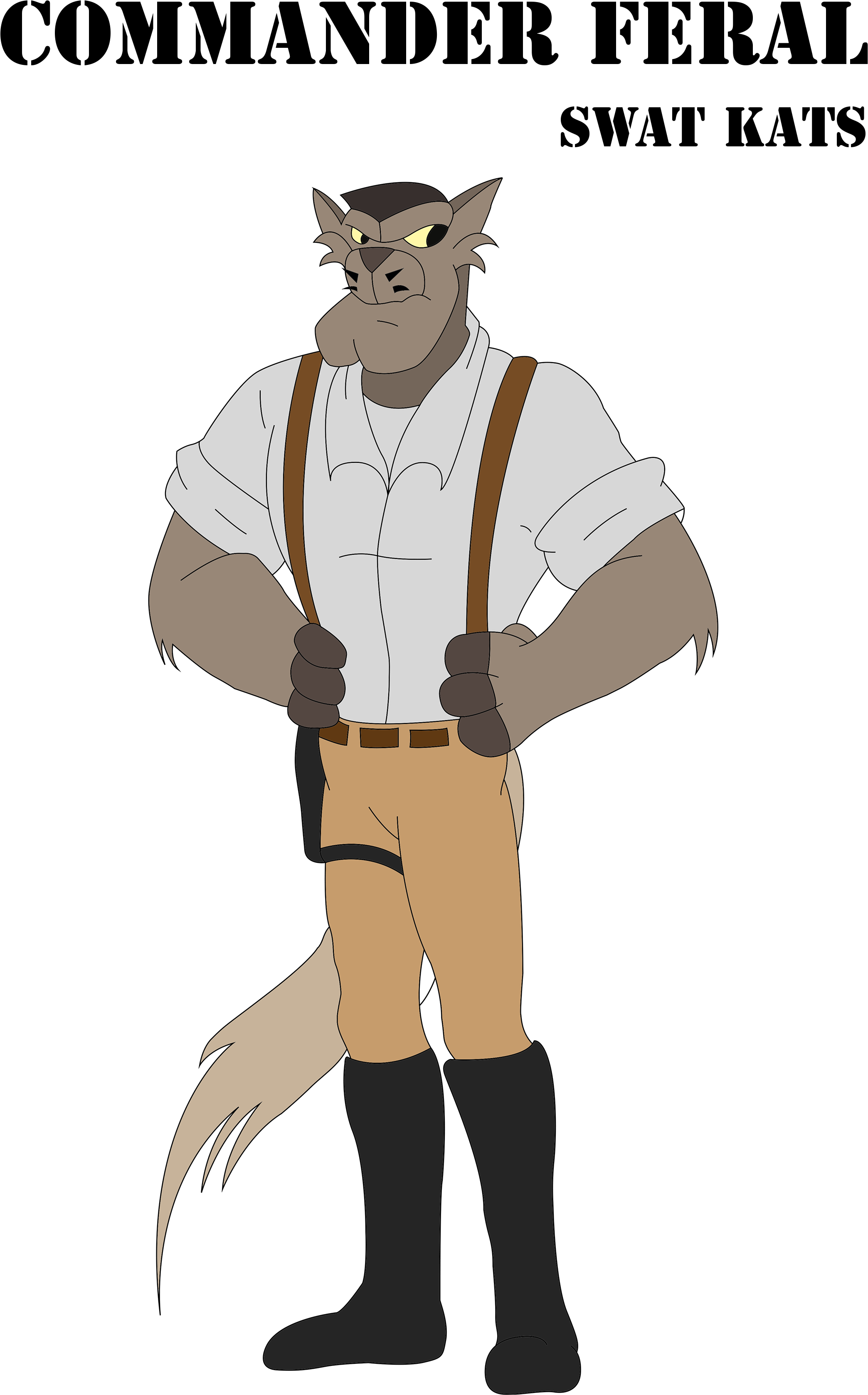 Swat Kats Commander Feral - Cartoon Clipart (2088x3355), Png Download