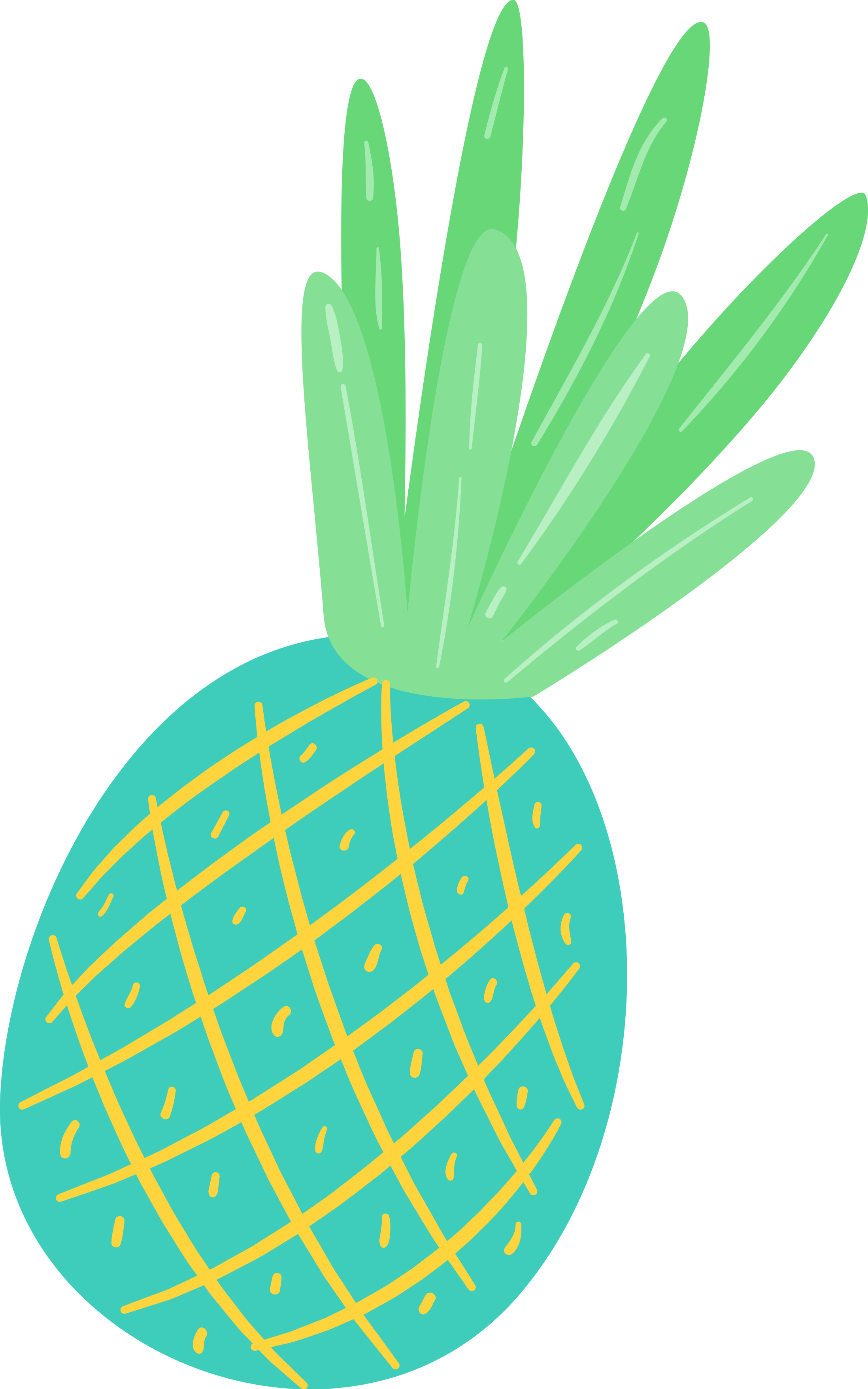 Pineapple Clipart Adorable - Png Download (2196x3513), Png Download
