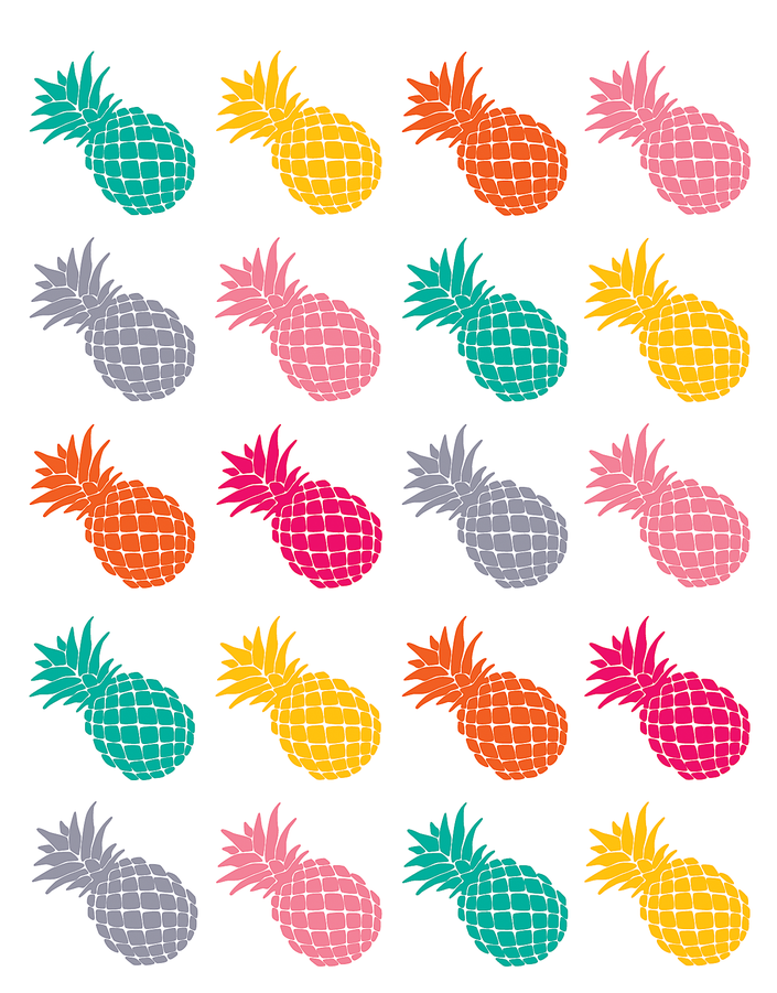 Tcr2158 Tropical Punch Pineapples Stickers Image - Pineapple Clipart (900x900), Png Download