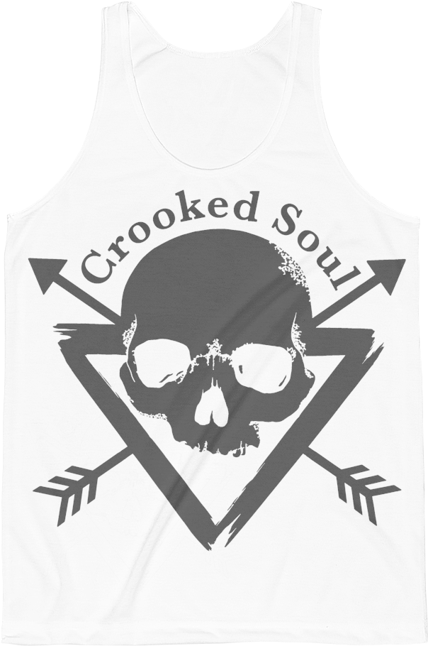 Crooked Soul Black Skull Tank Clipart (1000x1000), Png Download