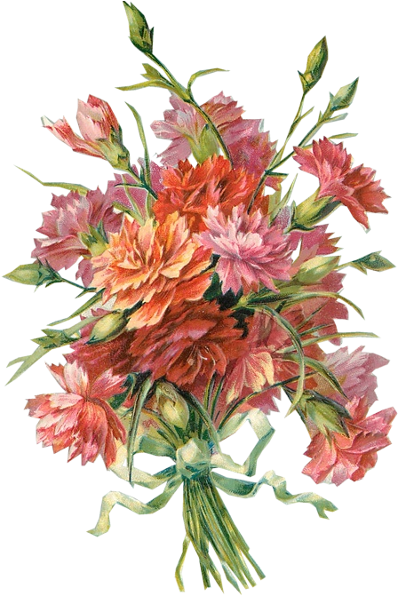 Vintage Flower Bouquet Png Clipart (600x700), Png Download