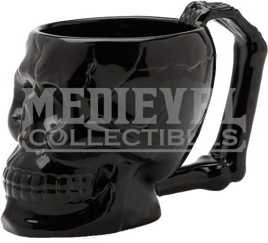 Black Skull Mug - Coffee Cup Clipart (570x570), Png Download