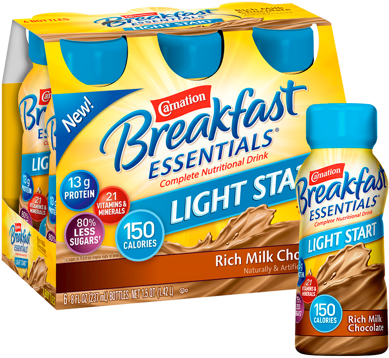 Carnation Breakfast Essentials® Light Start™ Ready - Carnation Breakfast Essentials Clipart (769x708), Png Download