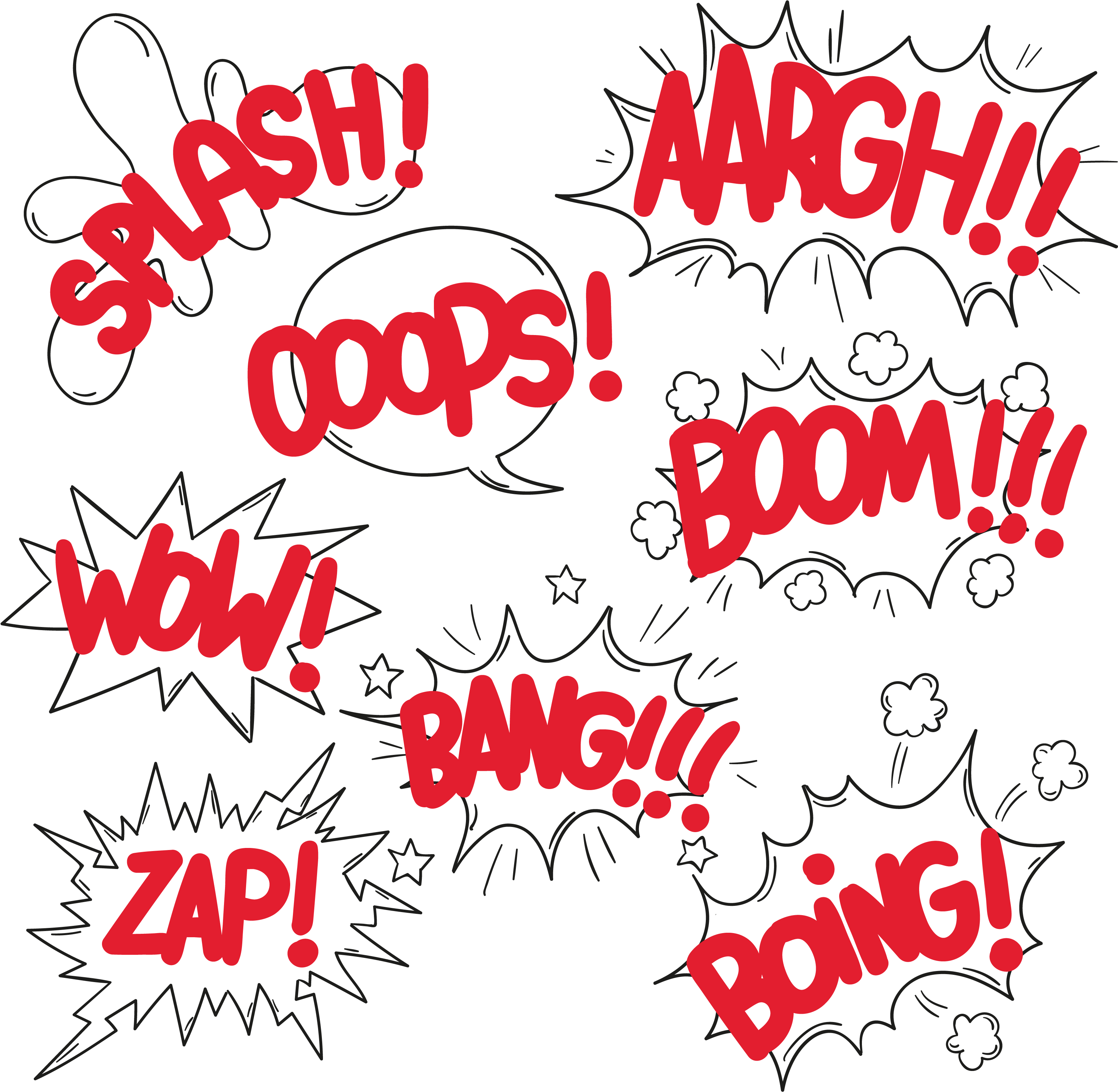 Comic Explosion Cloud Dialog Background Red Ftestickers - Comics Elements Png Clipart (650x635), Png Download