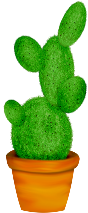 Potted Cactus * Leaf Template, Cacti And Succulents, - Potted Plant Clip Art - Png Download (464x800), Png Download