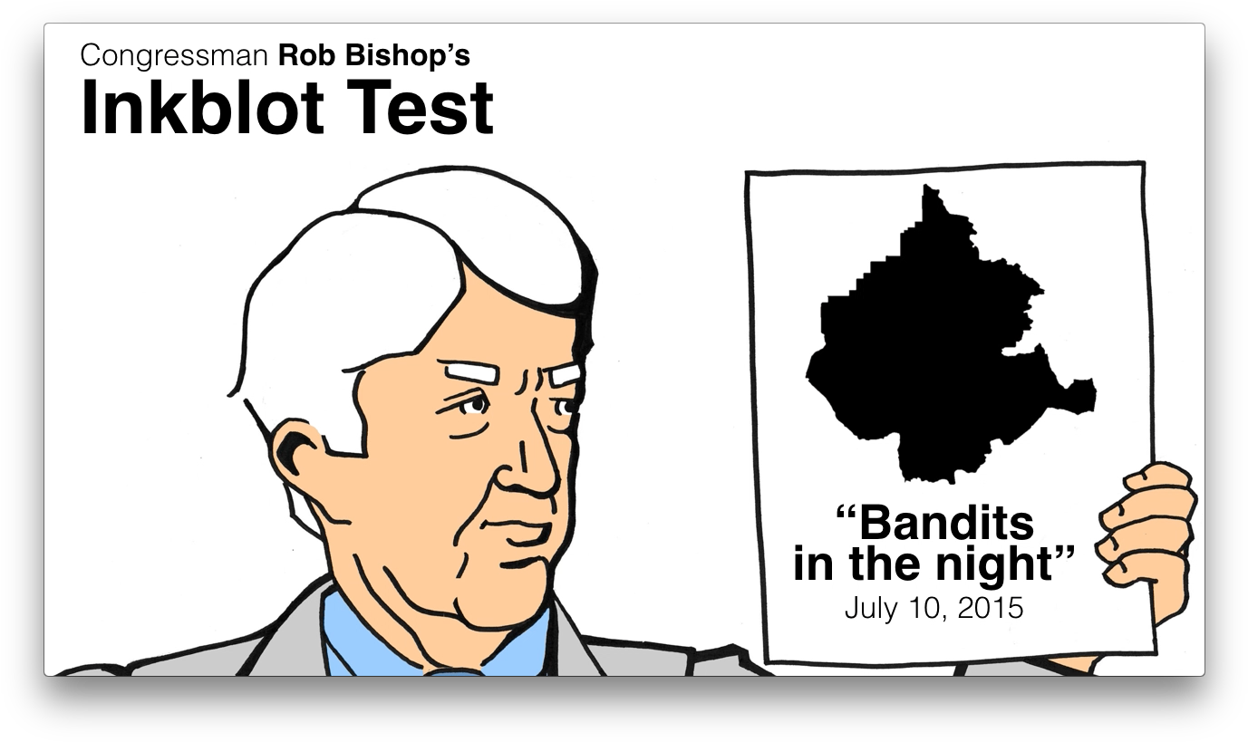 Rob Bishop's Inkblot Test Center For Western Priorities - Cartoon Clipart (1392x832), Png Download