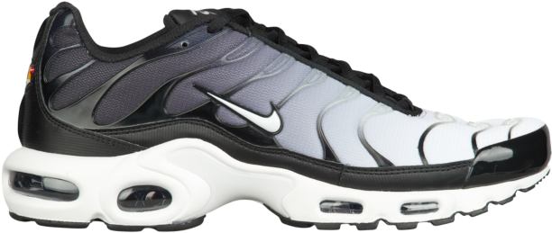 Nike Air Max Plus Black White Clipart (640x640), Png Download