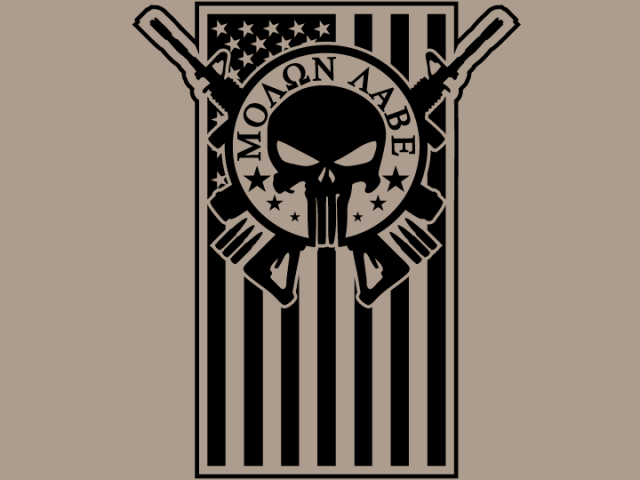 Molon Labe Clipart Punisher Skull - Molon Labe Punisher Skull - Png Download (640x480), Png Download