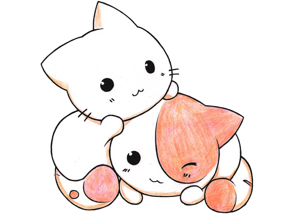 Kitten Clipart Kawaii - Kitten Kawaii Cats - Png Download (1002x746), Png Download