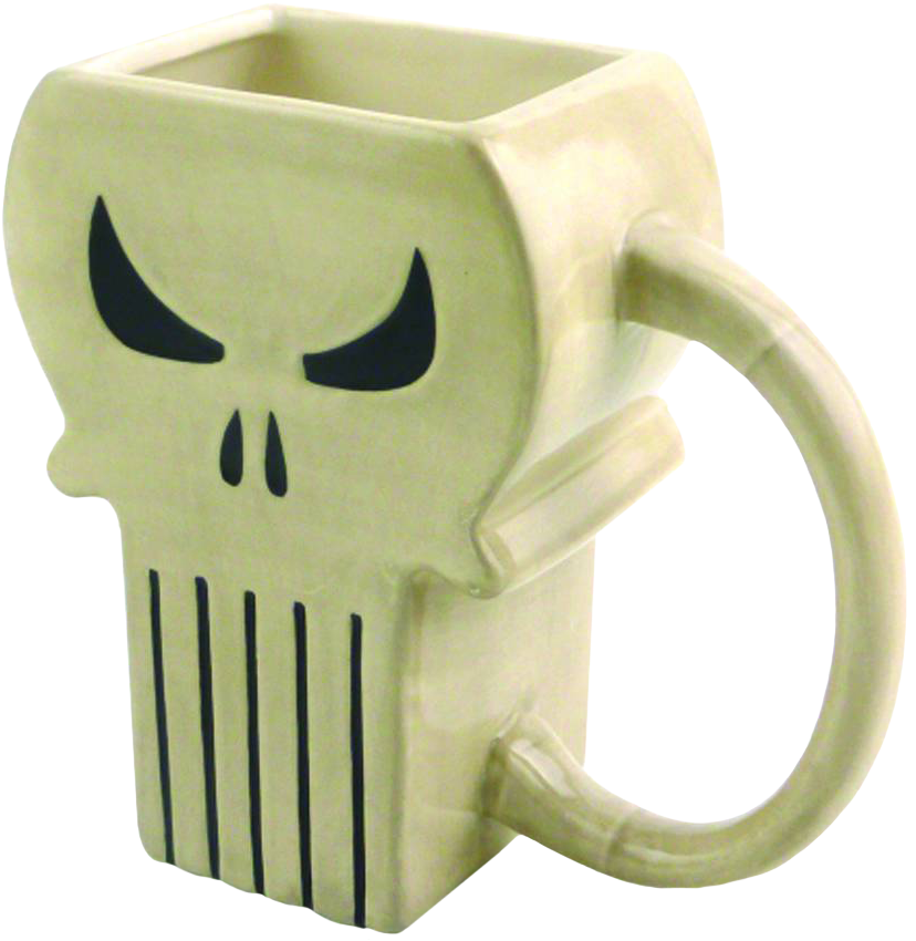 Punisher Symbol Moulded Mug - Mug Clipart (855x900), Png Download