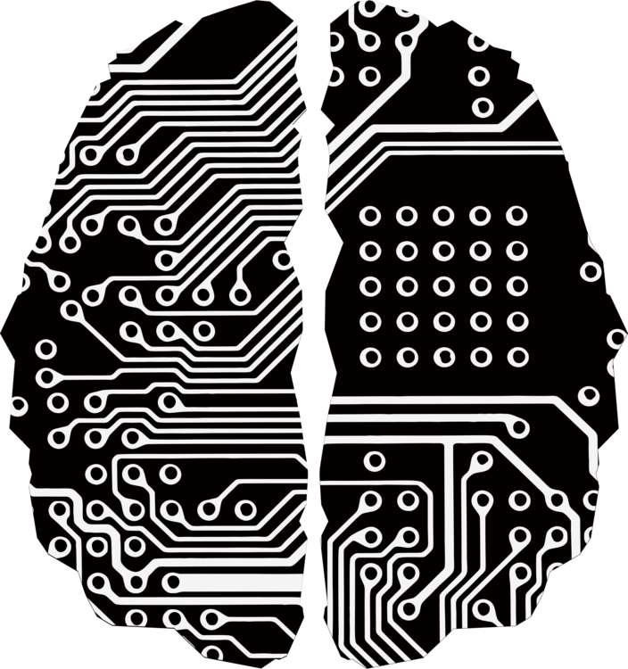 Line Art Color Artificial Intelligence Cybernetics - Artificial Intelligence Clipart - Png Download (704x750), Png Download