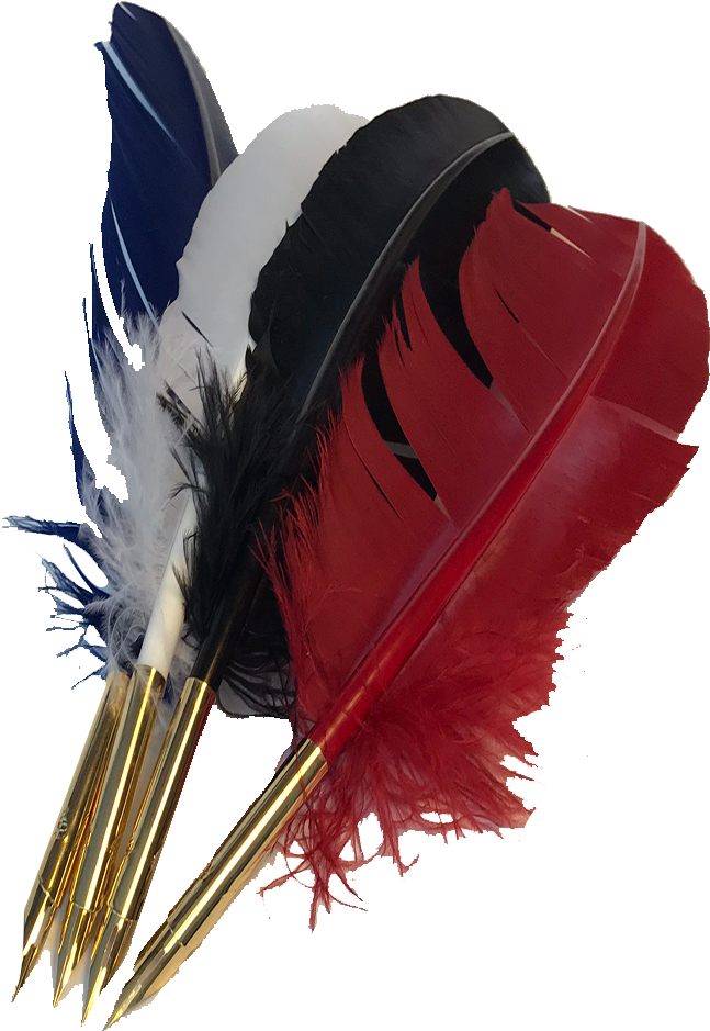 Assorted Colors Quill, White Blue Black Red - Graphic Design Clipart (1240x1240), Png Download