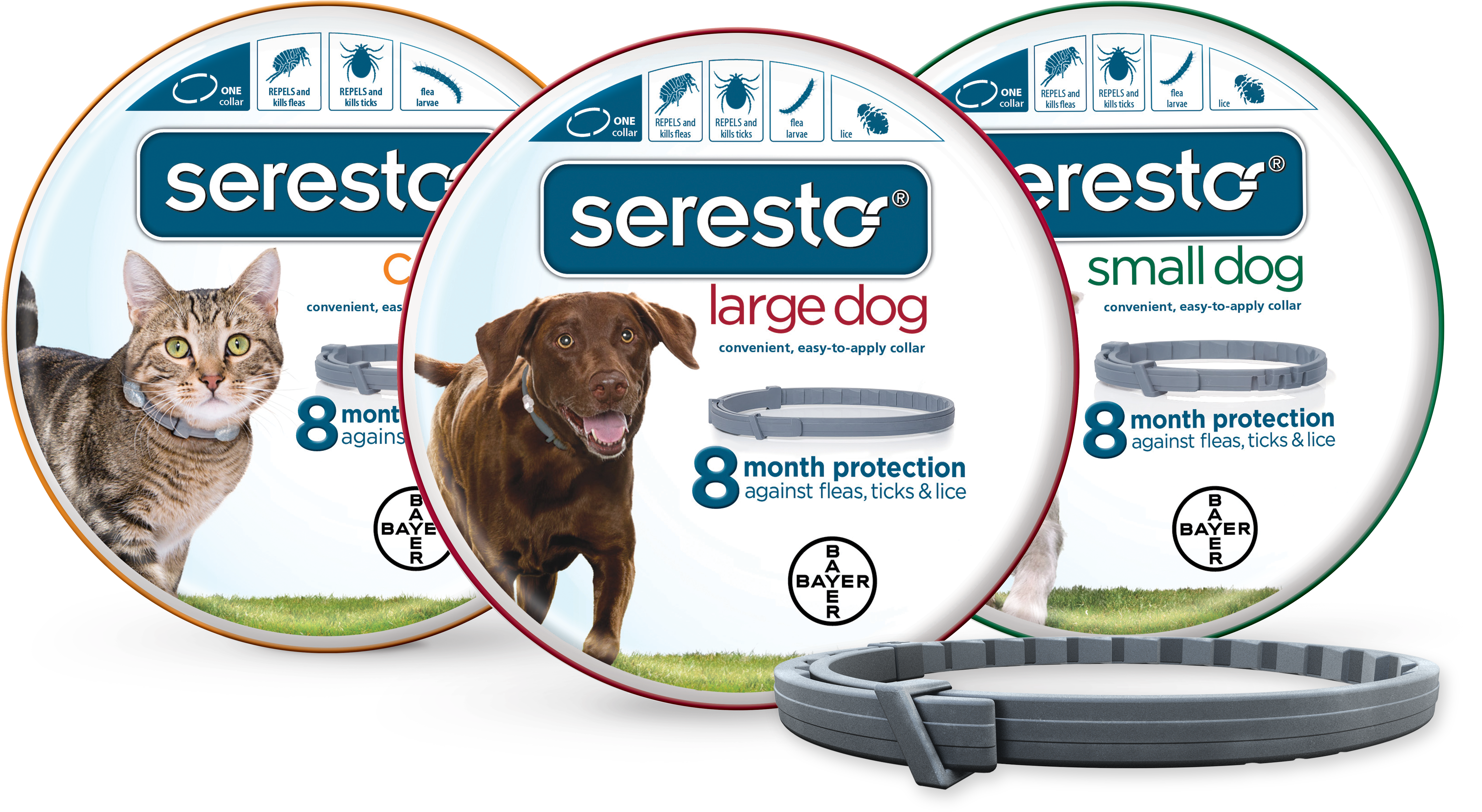 Seresto Large Dog Collar - Seresto Dog Collar Clipart (7201x4080), Png Download