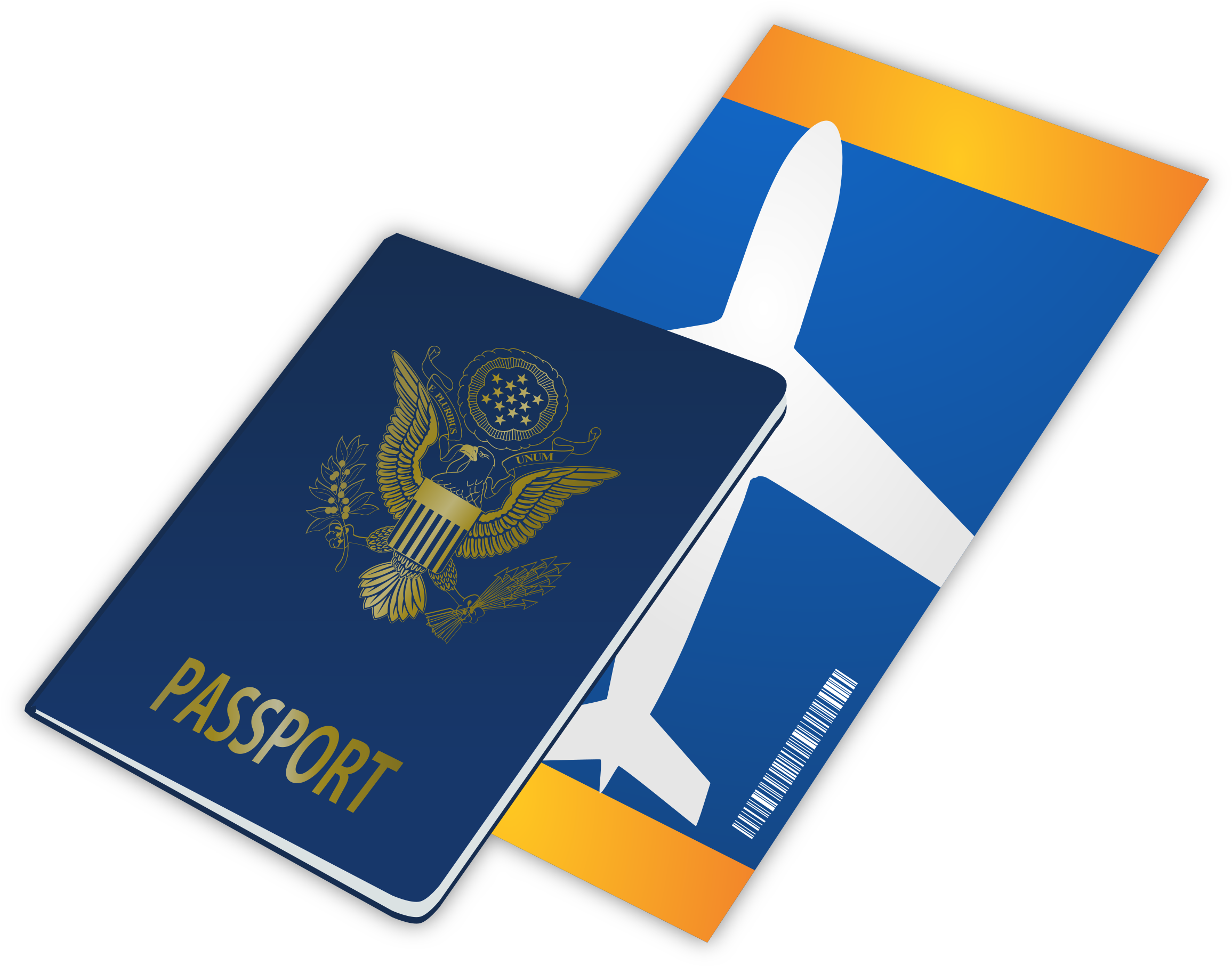 Passport And Visa On Arrival - Clipart Passport Png Transparent Png (1280x1004), Png Download