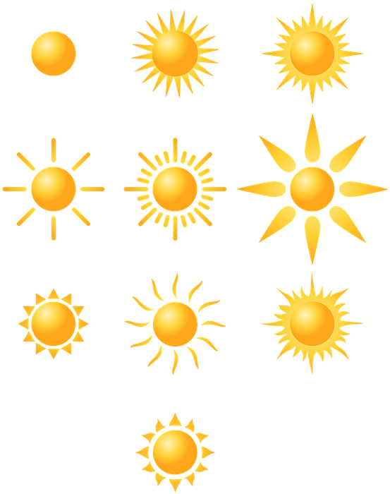Day S, Sky, Light, Sunshine, Vector, Yellow, Summer - Clip Art - Png Download (583x720), Png Download