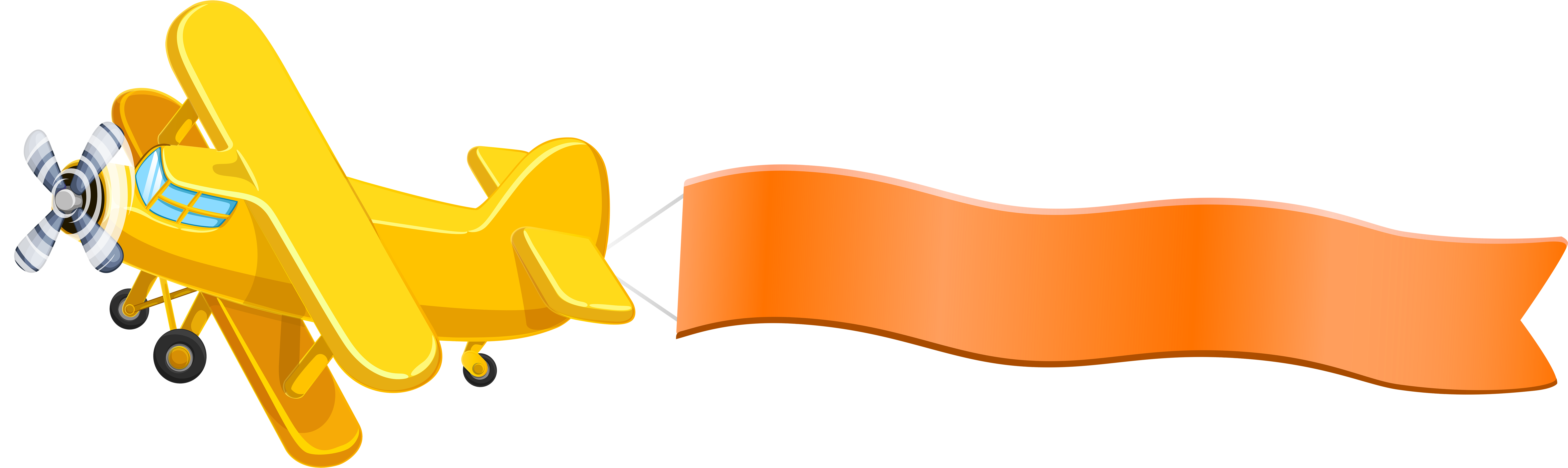 8000 X 2460 7 - Plane With Banner Png Clipart (8000x2460), Png Download