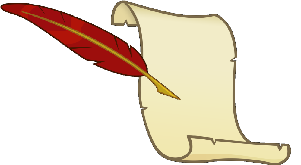 Quill Clipart Scroll - Mlp Scroll Cutie Mark - Png Download (998x548), Png Download