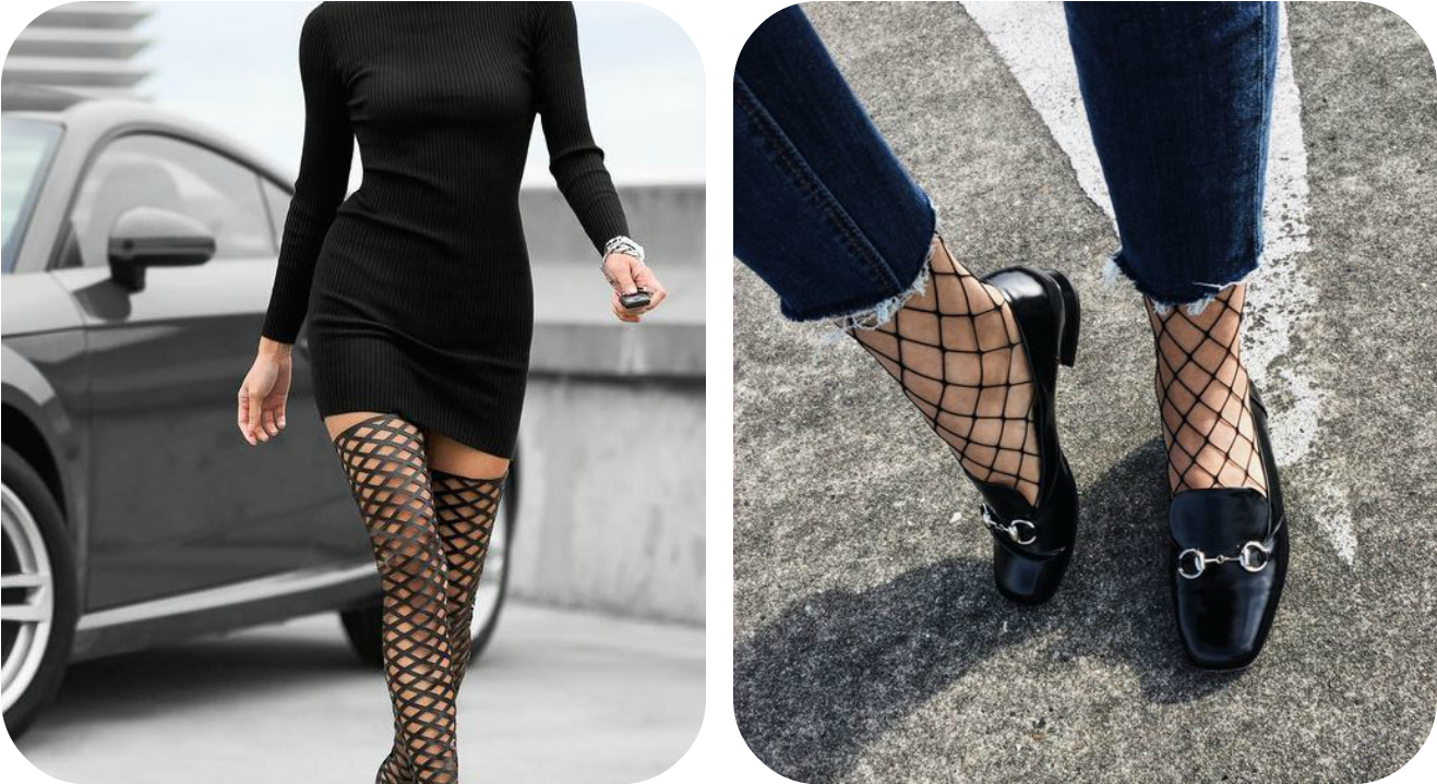 A Wider Fishnet Makes The Outfit Fun And Playful, See - Sexy Asians In Heeled Boots Clipart (1366x768), Png Download