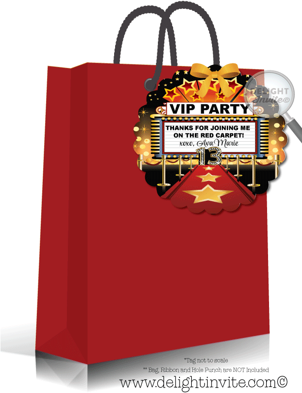 Hollywood Diva Birthday Invitations Di Harrison Favor - Greeting Card Clipart (613x822), Png Download