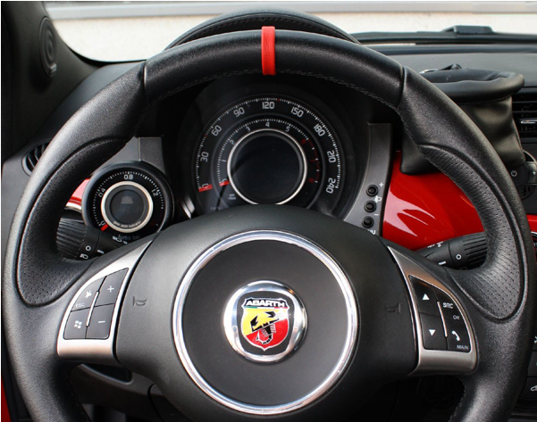 Leather Top Centre Marker For Steering Wheel Clipart (600x600), Png Download