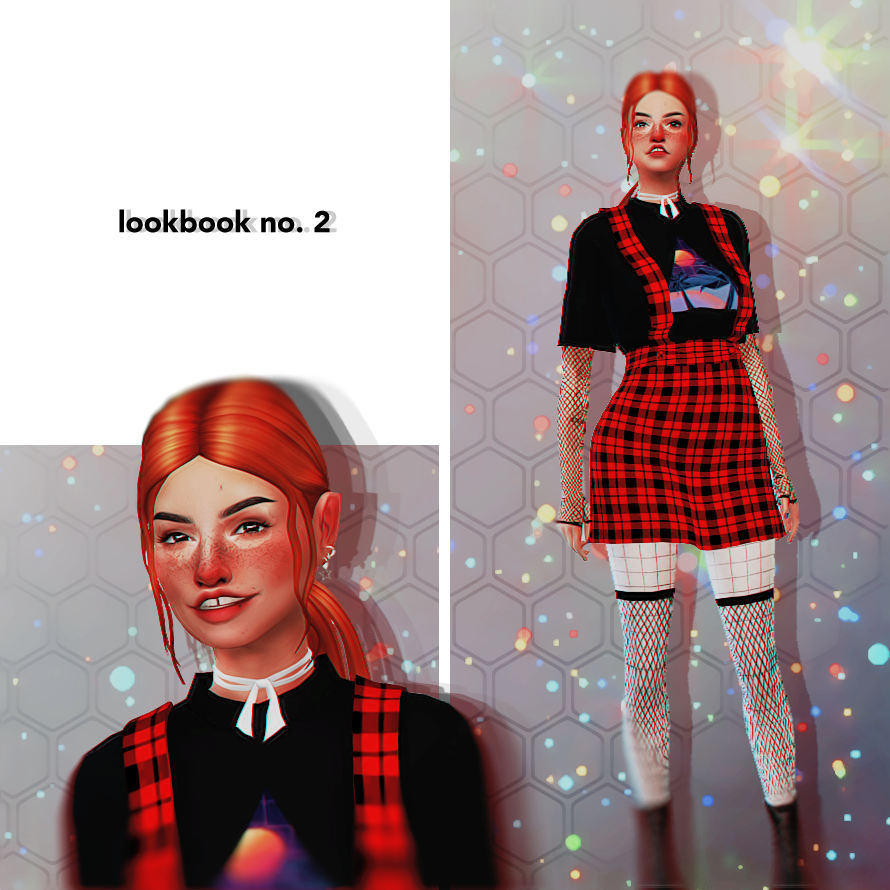 “☆ Hair ☆ Earrings ☆ Choker ☆ Dress ☆ Fishnet Top ☆ - Plaid Clipart (890x890), Png Download