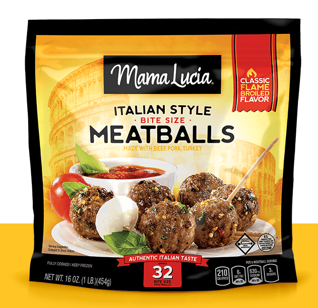 Combine Tender Cuts Of Beef, Pork, And Turkey, Flavorful - Mama Lucia Turkey Meatballs Clipart (631x612), Png Download