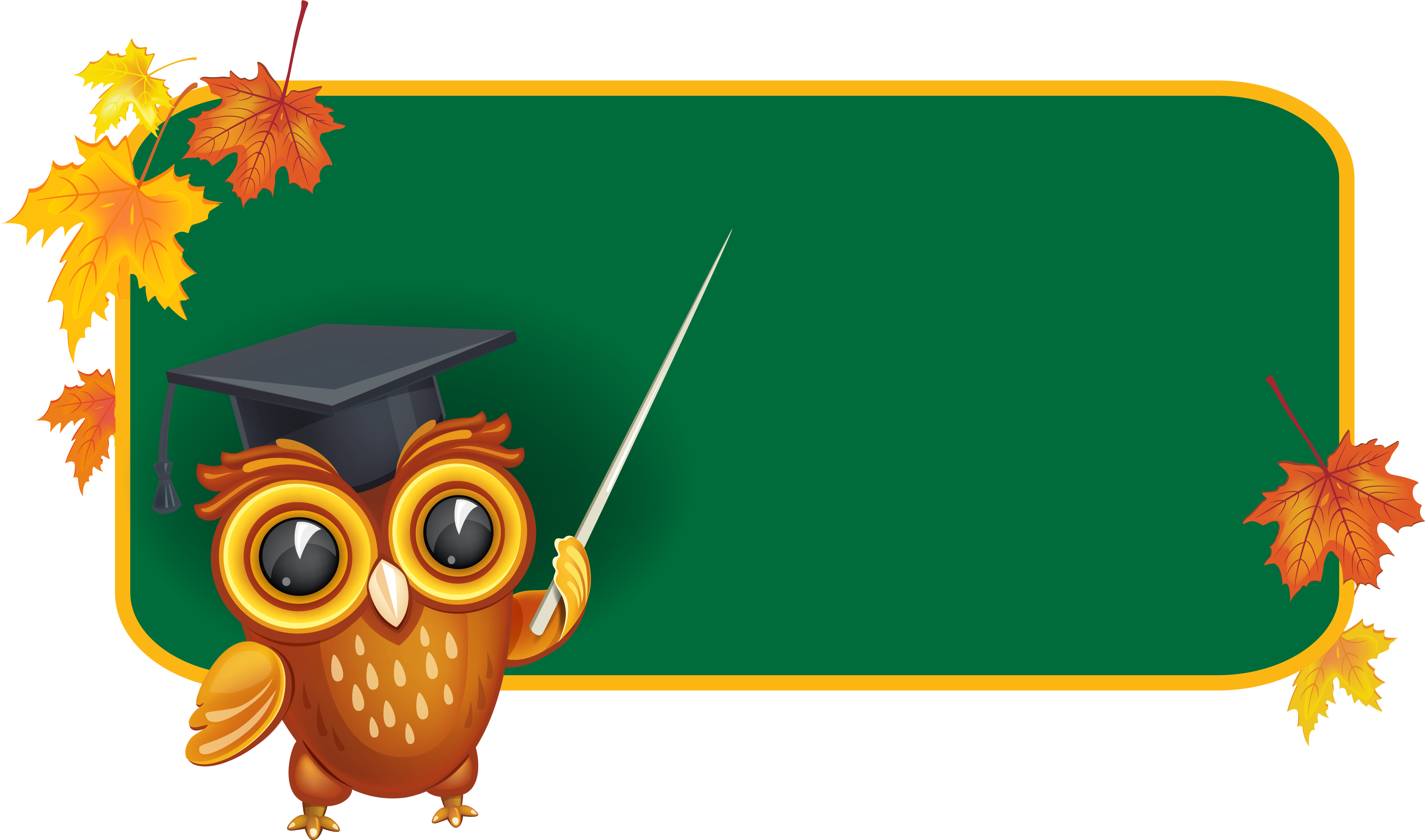 Owl Board Clipart - Png Download (6173x3678), Png Download