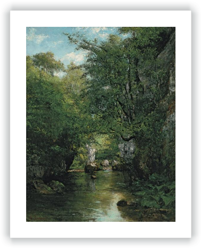 The Water Stream, La Brème - Courbet El Arroyo De Breme Clipart (655x800), Png Download