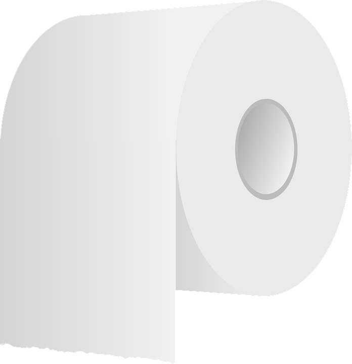 Hygiene, Paper, Roll, Tissue, Toilet - Toilet Paper Clipart (696x720), Png Download