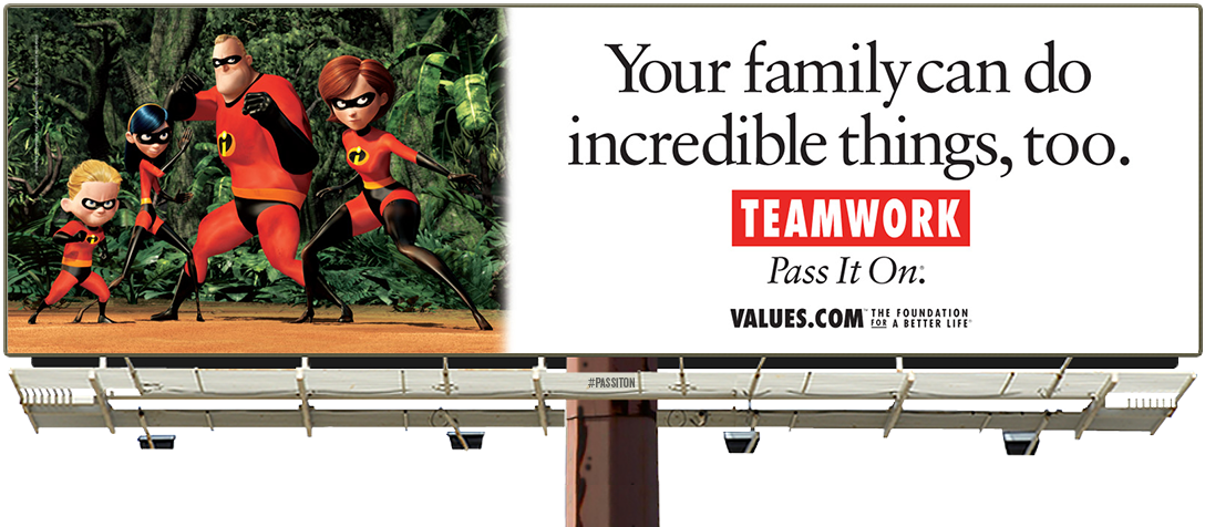 See The Incredibles Teamwork Billboard And Pass It - Sportsmanship Billboard Clipart (1200x630), Png Download