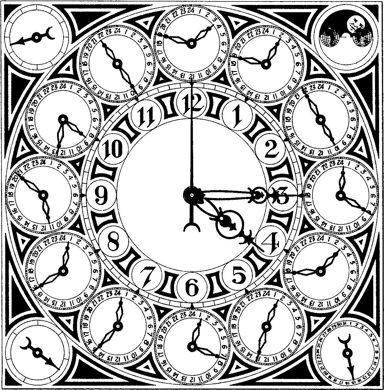 Drawn Clock Fancy - Montana State Capitol Clipart (1444x1476), Png Download