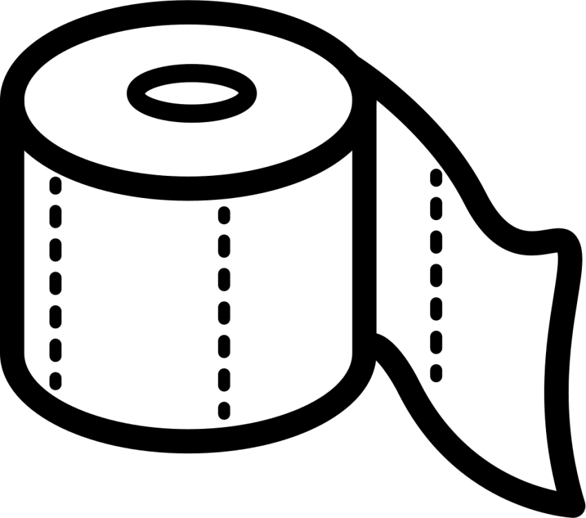 Free Png Download Toilet Paper Outline Png Images Background - Toilet Paper Roll Silhouette Clipart (850x751), Png Download