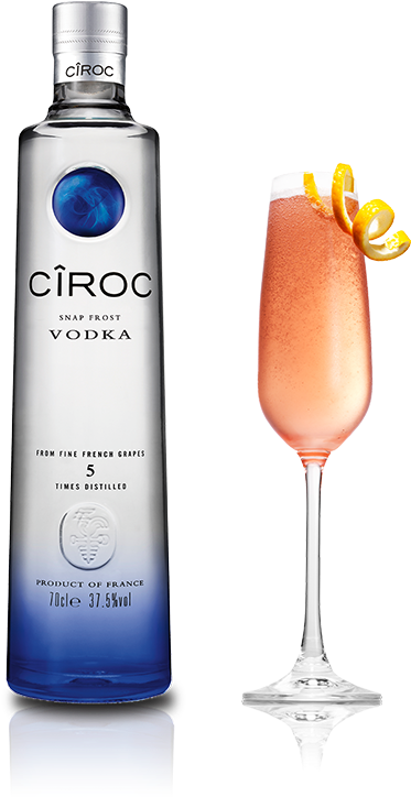 Champagne Cosmo With Ciroc Vodka - Blue Ciroc Clipart (425x803), Png Download
