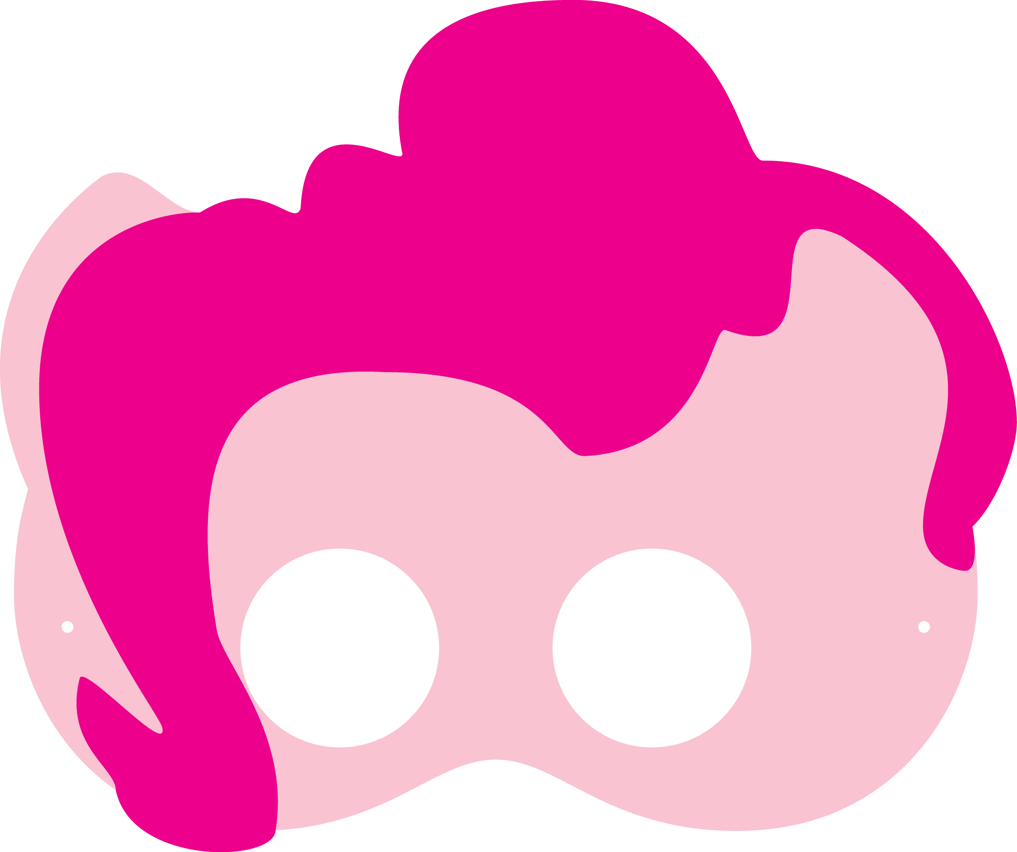 Streamers Clipart Party Horn - Little Pony Mask Printable - Png Download (2020x1692), Png Download