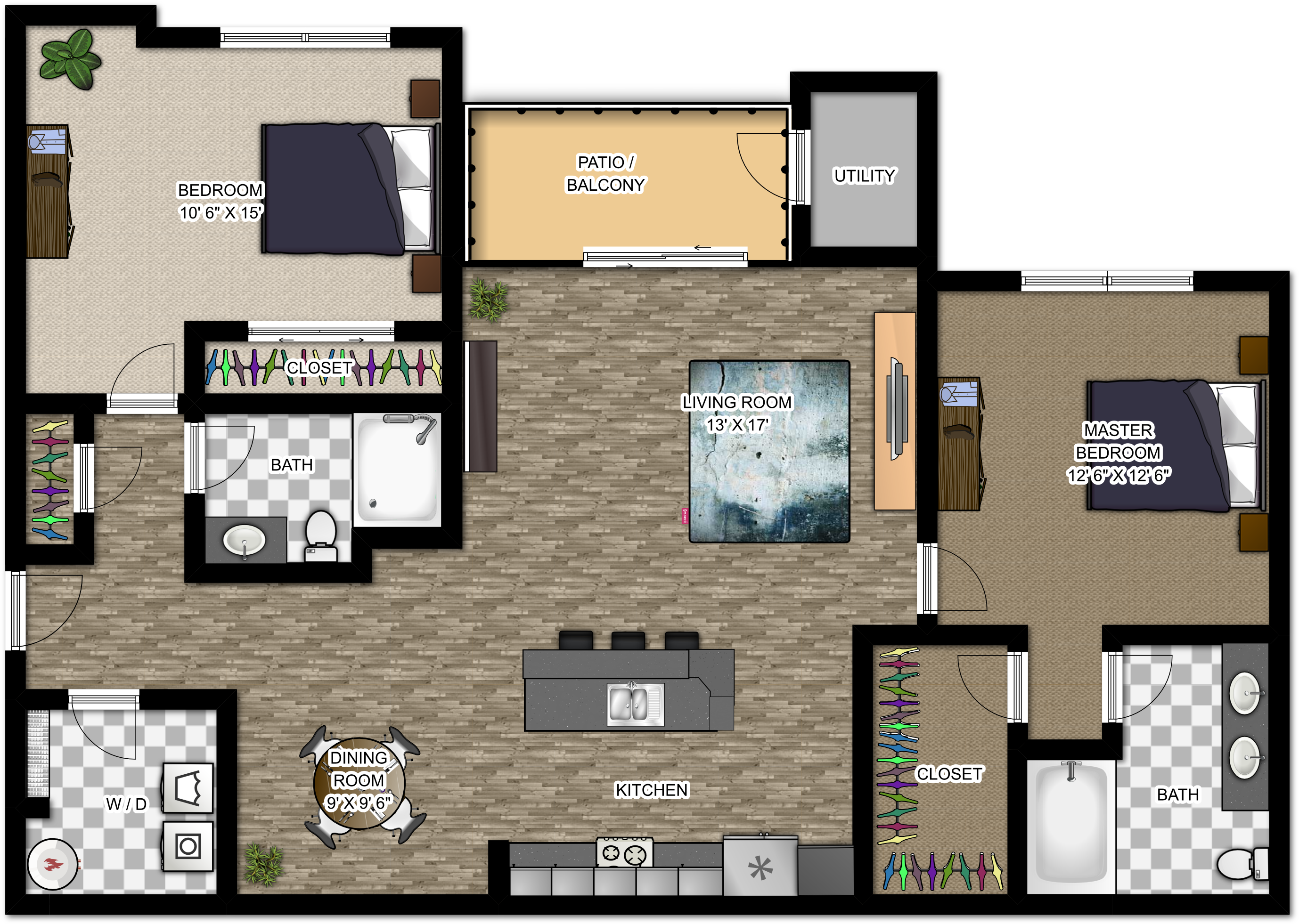 Floor Plan Clipart (2800x2100), Png Download
