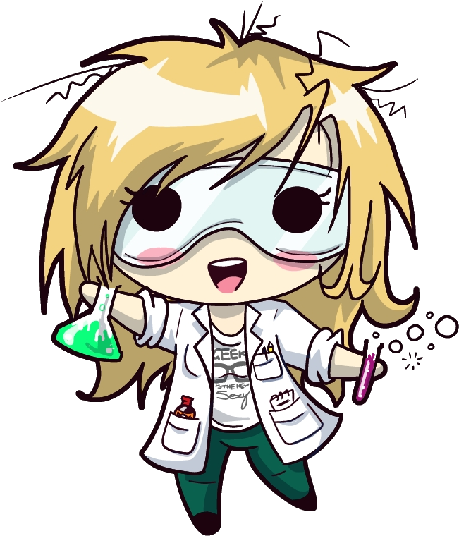 Girl Clipart Scientist - Chibi Scientist - Png Download (826x891), Png Download