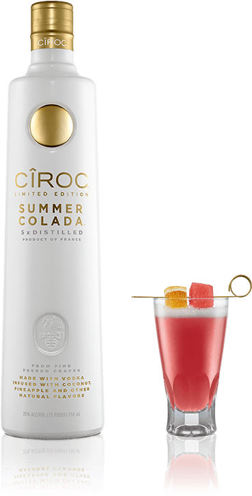 Ingredients - Summer Colada Ciroc Drinks Clipart (425x803), Png Download
