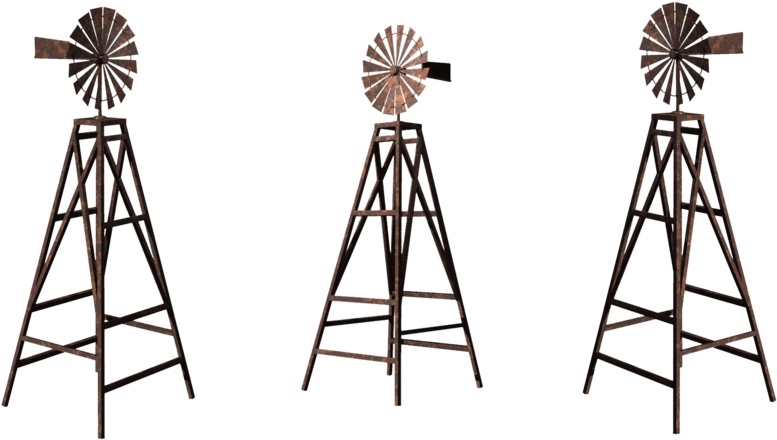 Rendered In Bryce Windmills Png - Wood Clipart (900x500), Png Download